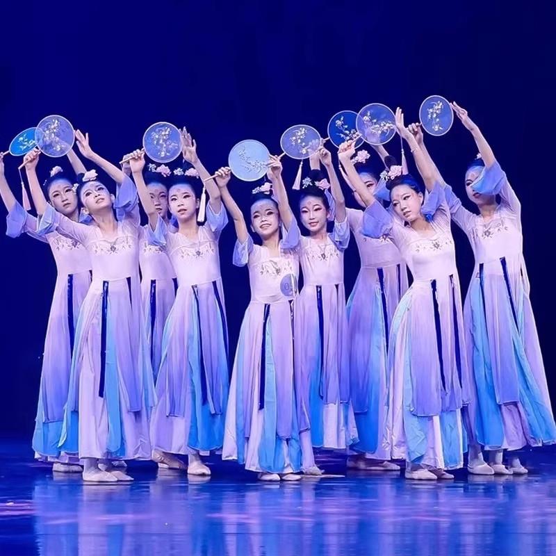 古典南舞演出服三月江少女舞蹈表演服桃花笑胭脂妆中风练1124国春