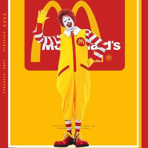 麦当劳叔叔cos服小丑服儿童成人McDonald汉堡薯条演出服万圣节