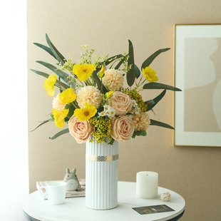法式高端仿真花束高级感自然风手捧花客厅餐桌电视柜假花装饰摆件