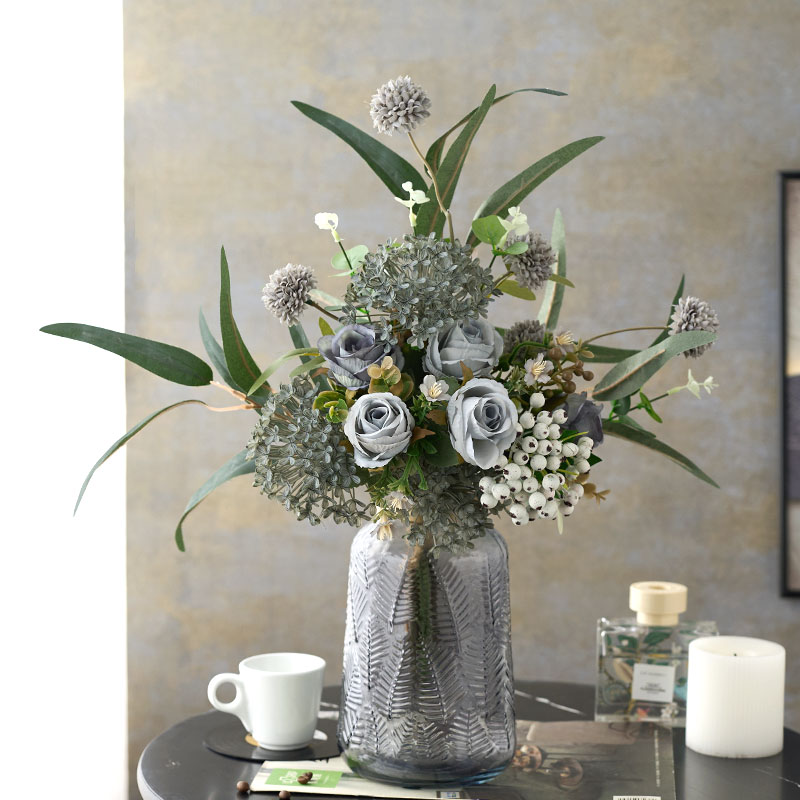 暗黑风仿真花小众高级感摆件