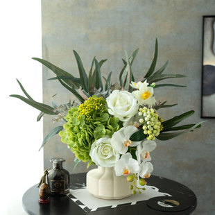 高级轻奢仿真花假花帝王花绣球小清新样板间客厅餐厅桌面装饰摆件