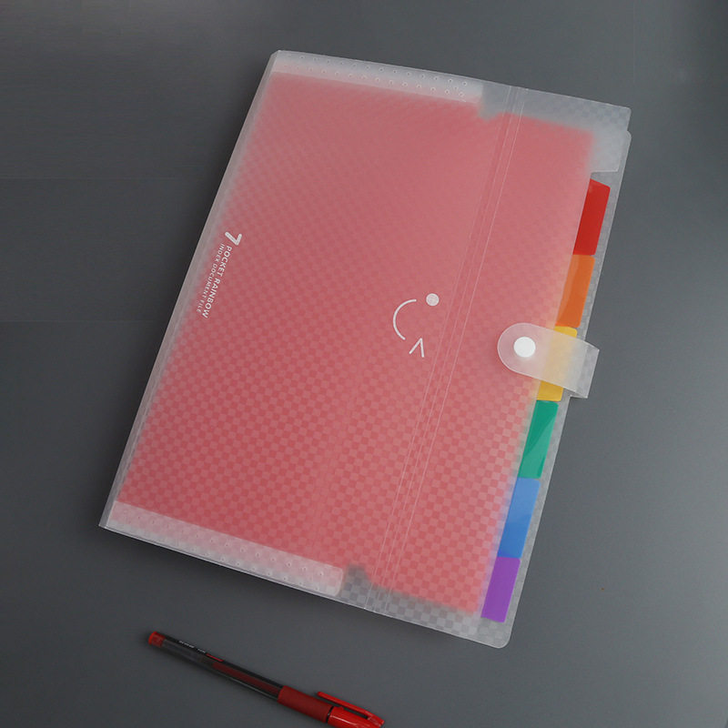 13 그리드 블랙 오르간 가방 A4 오르간 폴더 7 그리드 파일 보관 가방 대용량 학생 시험지 파일 폴더