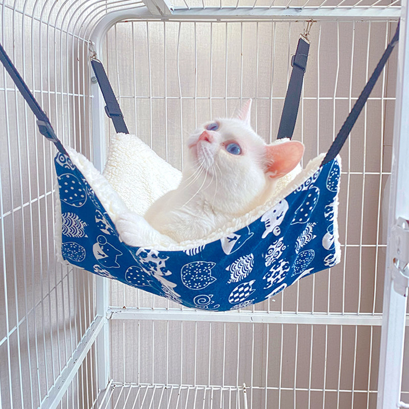 猫吊床挂窝猫咪秋千吊篮保暖宠物猫床猫笼猫猫床小猫悬挂式猫窝冬