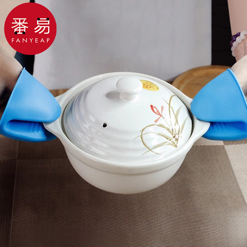 手套/隔热AB1S242-硅胶防烫手耐高温烤箱烘焙加厚微波炉蒸鱼夹碗