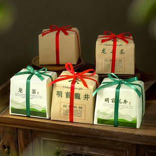 龙井茶包装袋牛皮纸茶叶包装盒绿茶明前大佛梅家坞土方包纸茶纸