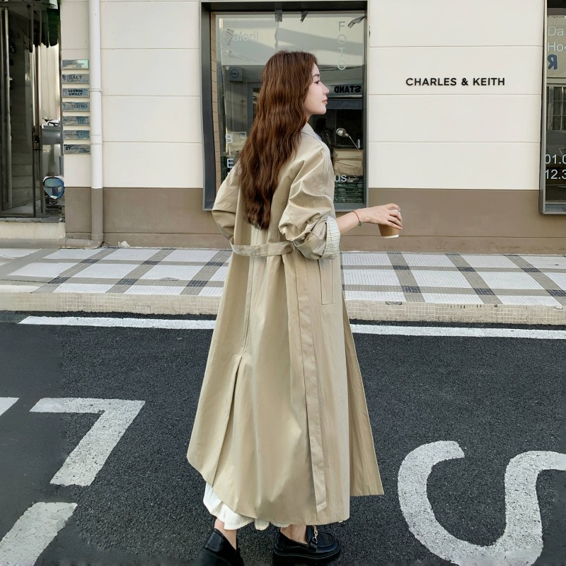 设计感休闲风衣女秋松弛感中长款