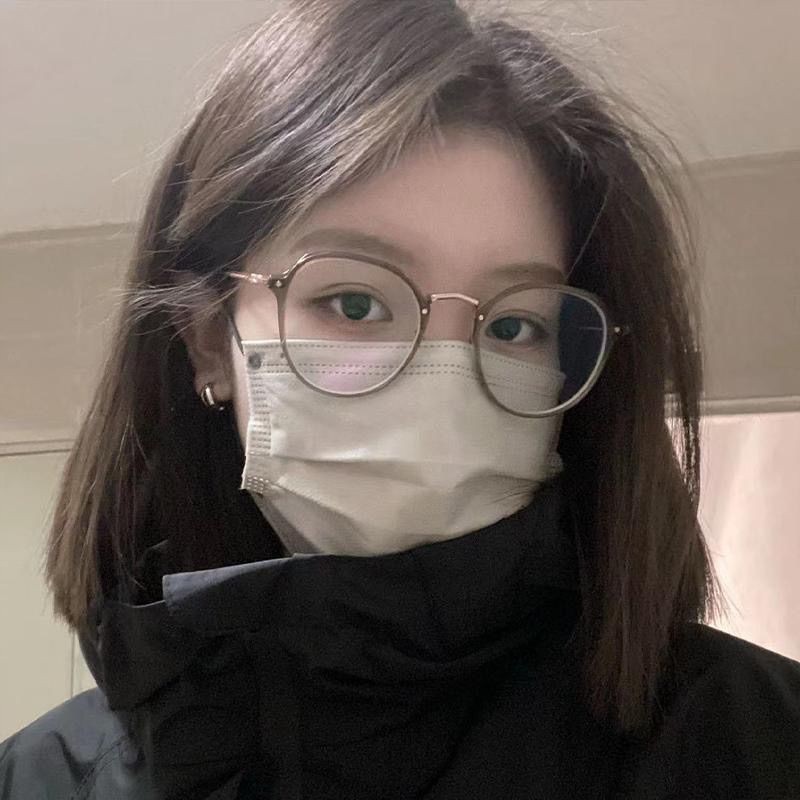 新款莫兰迪色系纯欲牛奶白口罩浅灰色ins 高级感高颜值一次性口罩