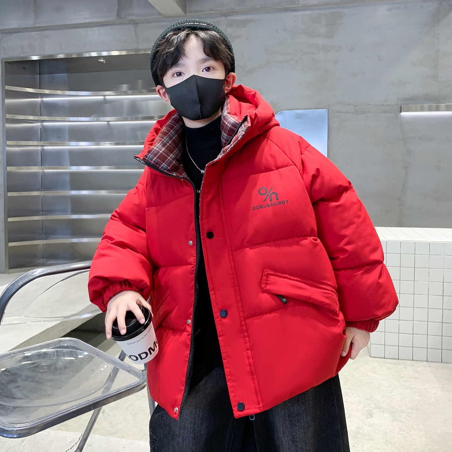 男童冬装加厚棉服外套2025新款