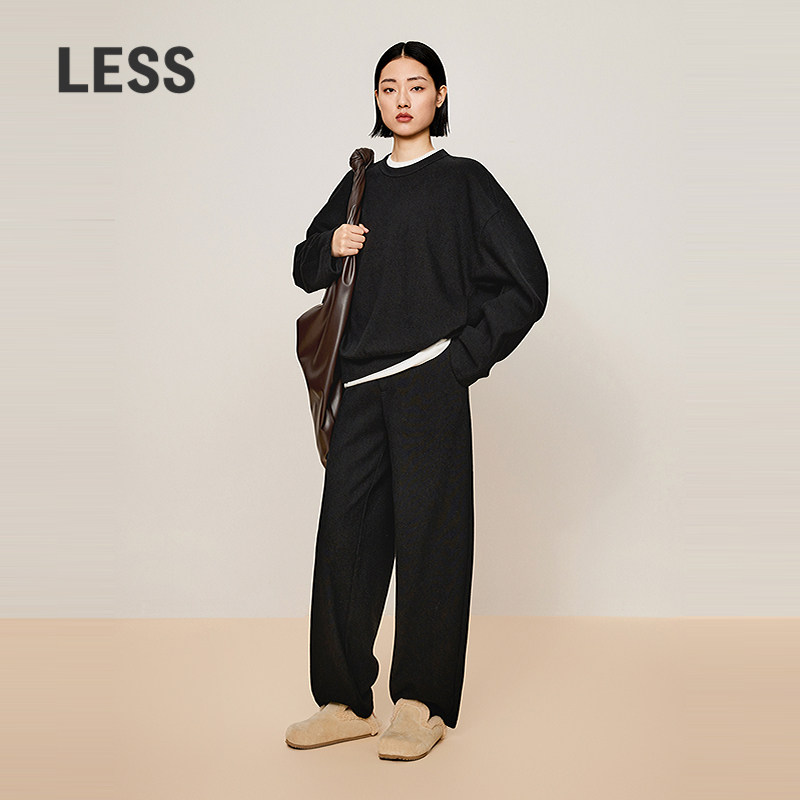 【0压系列】LESS冬含棉宽松束脚长裤通勤风时尚哈伦裤女2O0E10830