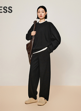 【0压系列】LESS冬含棉宽松束脚长裤通勤风时尚哈伦裤女2O0E10830