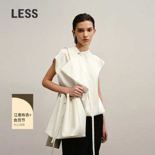 【商场同款】LESS2025年秋新款设计感无袖衬衫含桑蚕丝2P7217360