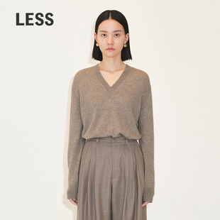 套头毛衫 女复古简约V领长袖 2MA310250 山羊绒针织衫 LESS冬季