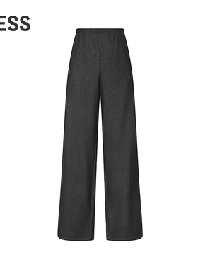 【商场同款】LESS2025年冬新款绵羊毛提花直筒休闲裤2PAE1504H