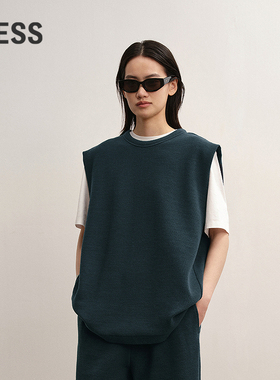 【商场同款】LESS2025秋新款无袖圆领休闲简约长款背心2P8014600