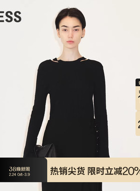 LESS秋冬毛衣打底针织衫折扣圆领短款长袖套头毛衫女2M8311730