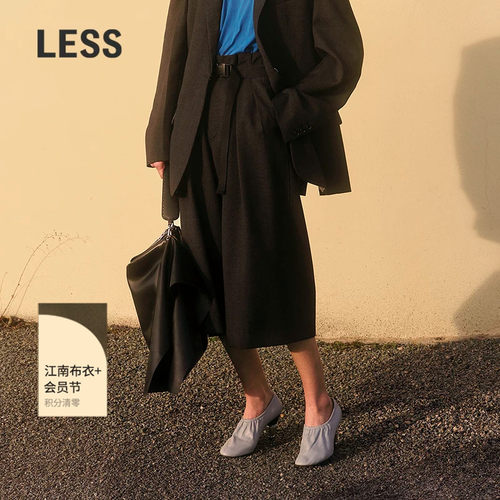 【SAMUEL系列】LESS春高腰阔腿西装裤时尚气质七分裤女2P2E13960