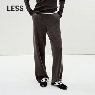 绵羊毛宽松长裤 LESS2025年春新款 0压系列 2P1E12750 商场同款