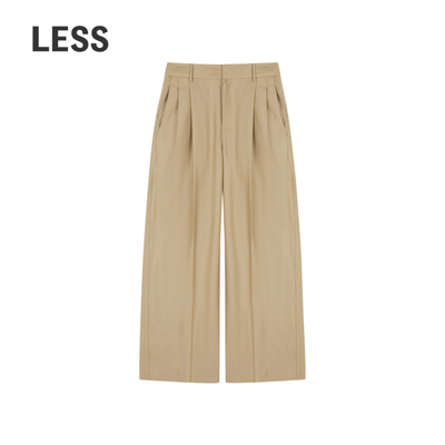 【LESSxSamuel】裤子女简约休闲阔腿西装裤2N0E1011A