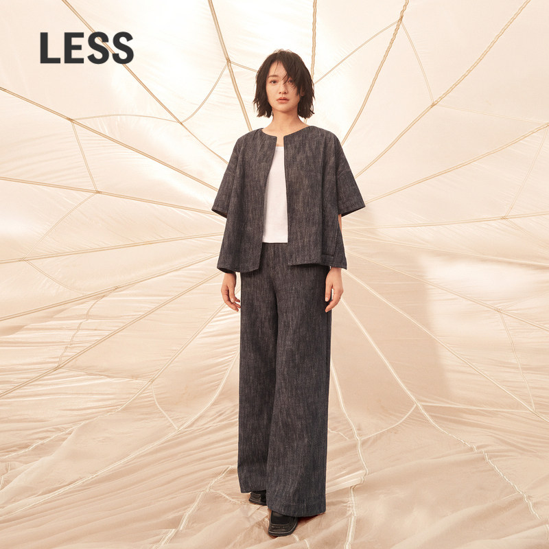 LESS迅系列质牛仔长裤