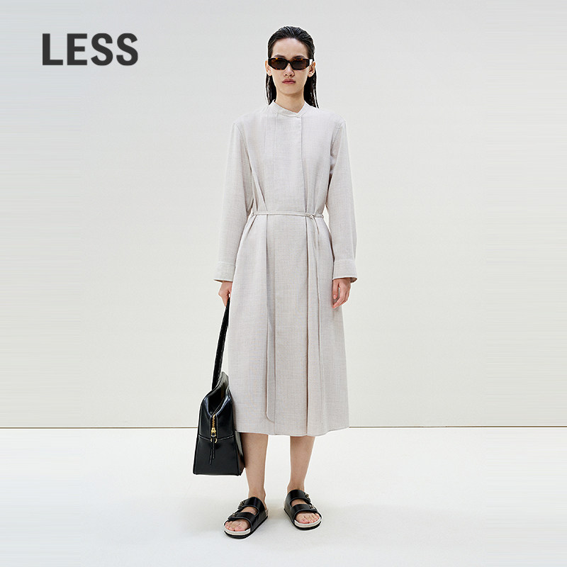 【商场同款/0压系列】LESS2025年春新款A型长袖连衣裙2P2G13770