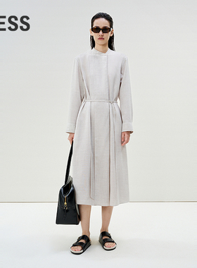 【商场同款/0压系列】LESS2025年春新款A型长袖连衣裙2P2G13770