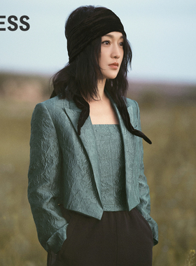 【迅系列】LESS复古西装女含桑蚕丝时尚宽松短款西服2M9710600