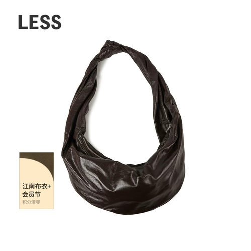 LESS休闲简约大容量编制单肩包