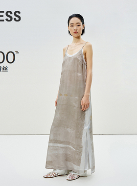 【商场同款/XUN系列】LESS2025年夏新款圆领吊带连衣裙2P5G20370