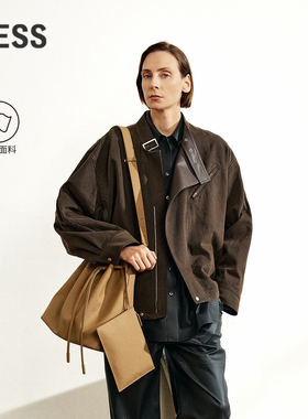 【商场同款】LESS2025年秋新款休闲T型宽松立领长袖夹克2P9618870
