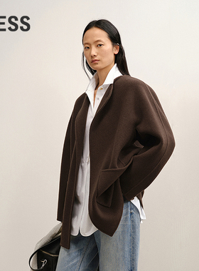 【商场同款】LESS2025年冬新款休闲简约短款毛呢外套2PA814520