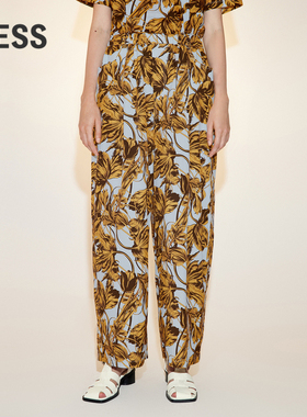 【度假系列】LESS春秋气质职场休闲宽松印花阔腿裤子女2N3E12540