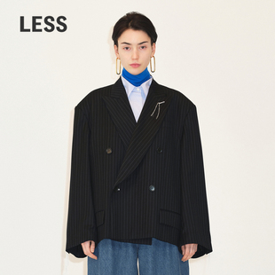 通勤条纹中长款 秋新款 西服2M9711470 LESS×迅系列×Samuel
