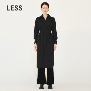 商场同款 宽松长袖 LESS2022年秋新款 长款 连衣裙2M8G12100 时尚
