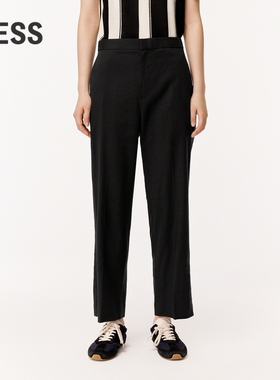 LESS夏季休闲简约直筒九分西装裤女通勤中腰休闲长裤2O5E13100