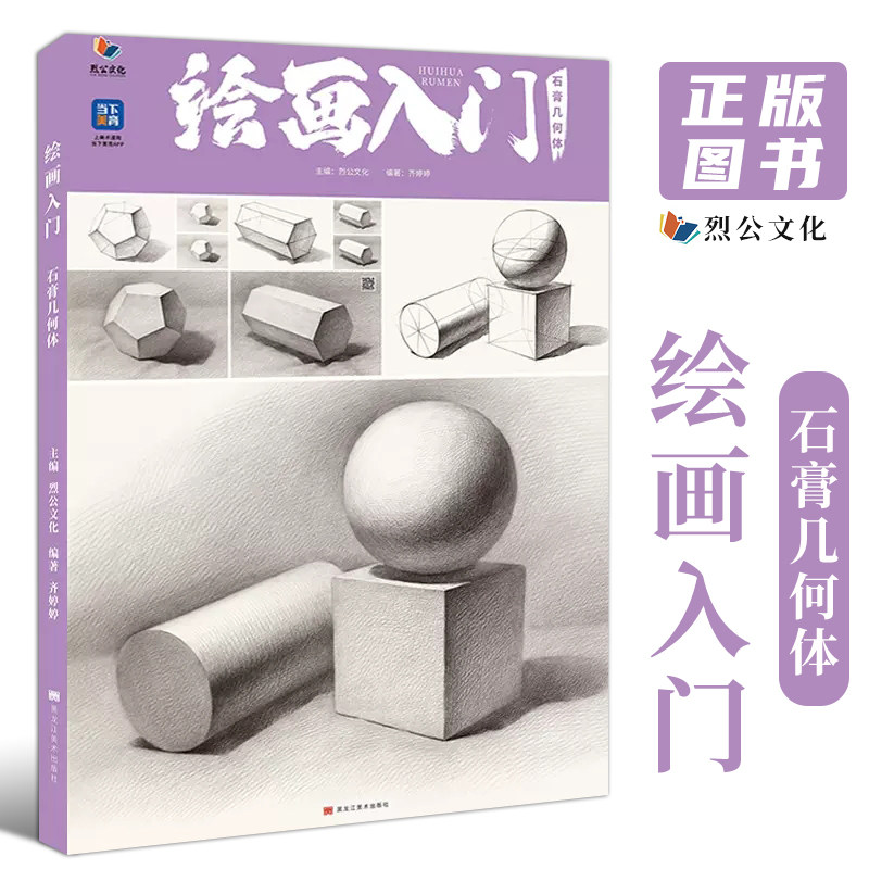 绘画入门齐婷婷石膏几何体 2023烈公文化素描基础单个组合素描几何