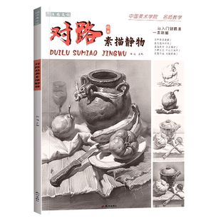 对路经典素描静物 基础入门对画临摹范本单体组合结构照片美院经典顶配考级美术绘画画册高考联考全集一本通教程教学教材书籍