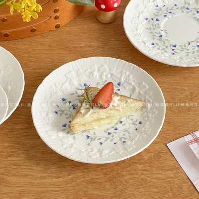 法式高级感陶瓷蛋糕甜品盘