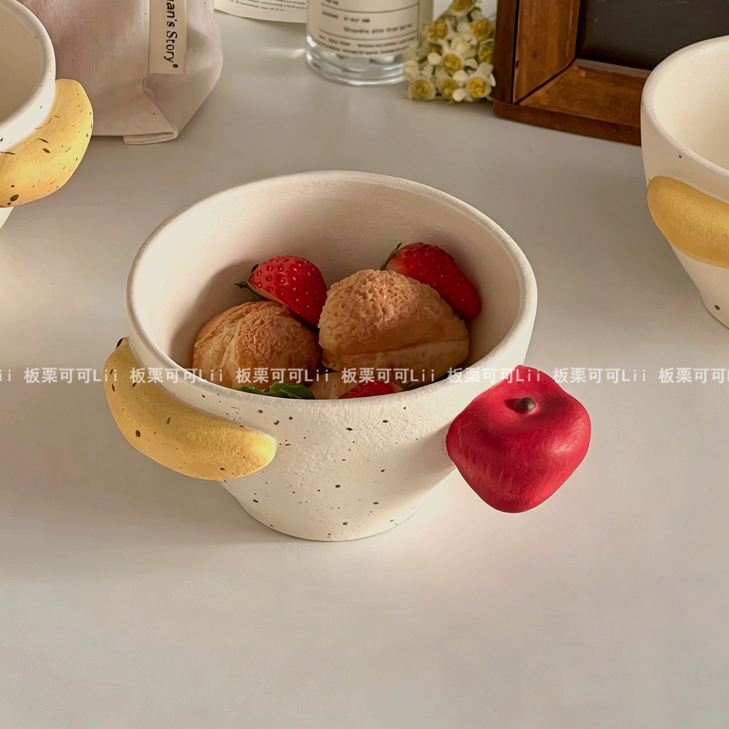 ins风漂亮酸奶碗高颜值麦片早餐碗陶瓷餐具燕麦水果甜品糖水碗具图片
