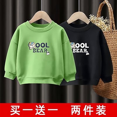 男童女童卫衣秋冬季装帅气2025年新款儿童长袖T恤打底衫上衣宝宝