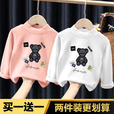 男童德绒保暖上衣半高领