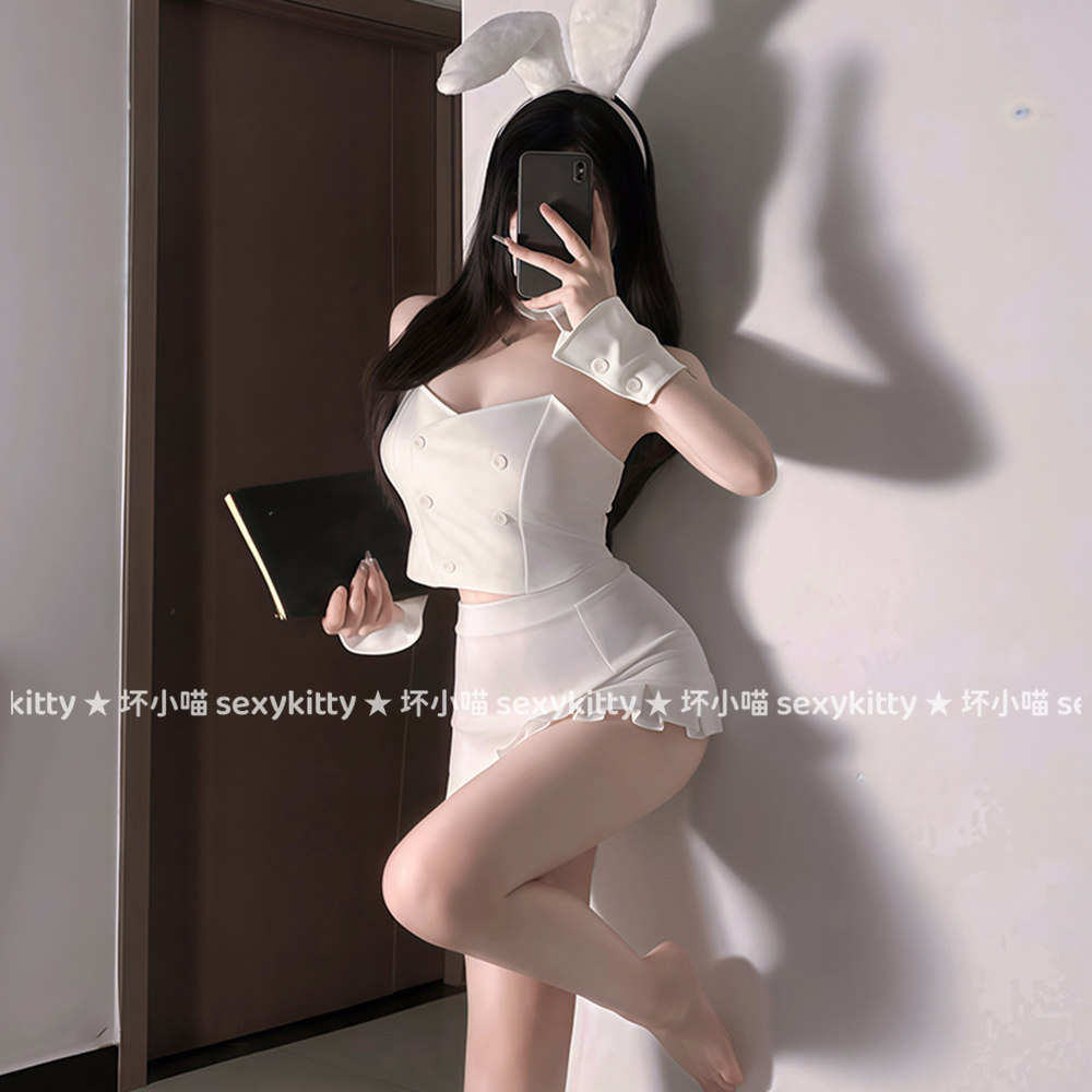 甜美小秘书兔女郎cos制服套装