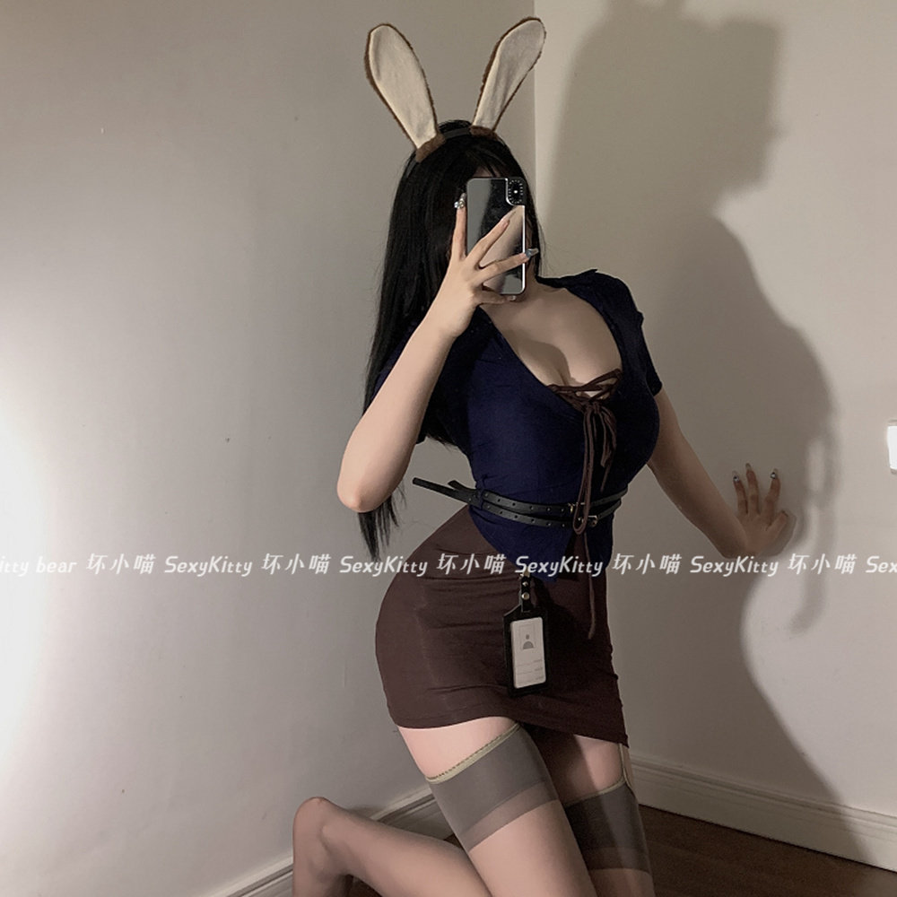坏小喵  甜辣兔女郎制服cosplay性感女秘书OL包臀裙夜店酒吧大码