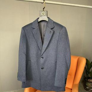 断码清仓！100羊毛 秋冬男士厚实保暖高端休闲中长款毛呢大衣外套