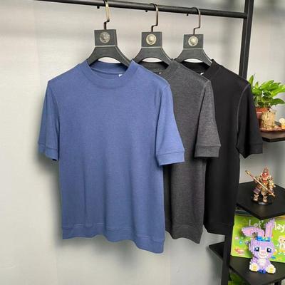 超值！羊毛混纺！秋季男士德绒舒适亲肤保暖短袖T恤半袖打底衫潮