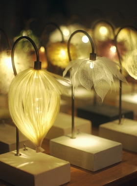 西别府久幸植物装饰灯 手工氛围灯 置物装饰摆件 干花 日本作家