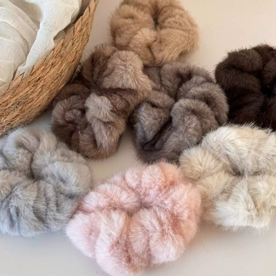 奶fufu秋冬大肠圈温柔毛绒头绳