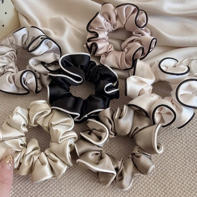 木耳边中号缎面日常通勤发圈