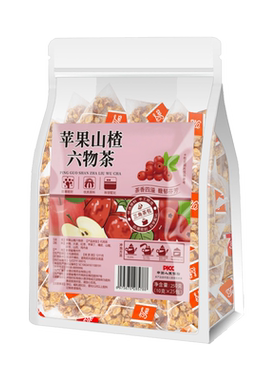 苹果山楂六物茶红枣茯苓茶陈皮山药四神汤茶包饮品儿童喝的水果茶