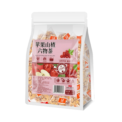 苹果山楂六物茶红枣茯苓陈皮鸡内金四神汤茶包饮品儿童喝的水果茶