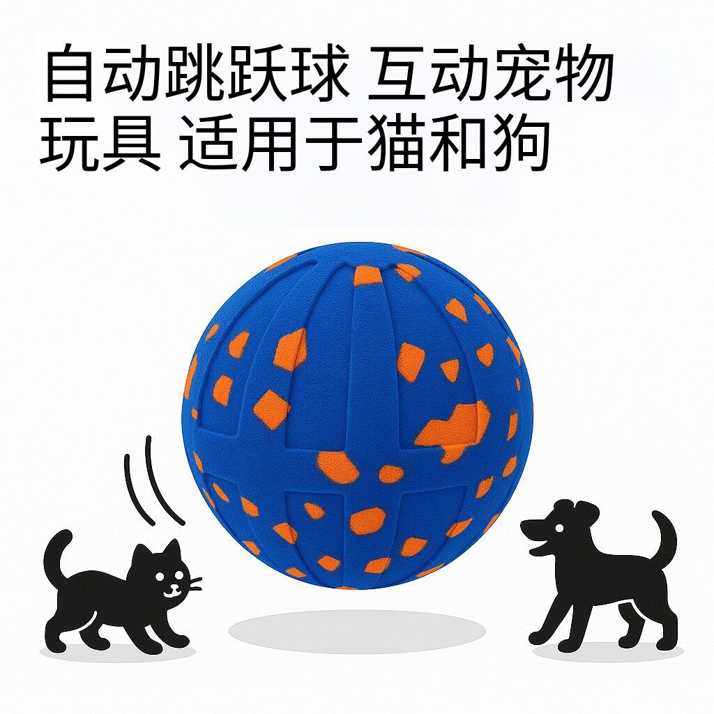 ETPU狗狗耐咬自嗨智能电动球狗玩具球电动智能球自动跳跳发泡球